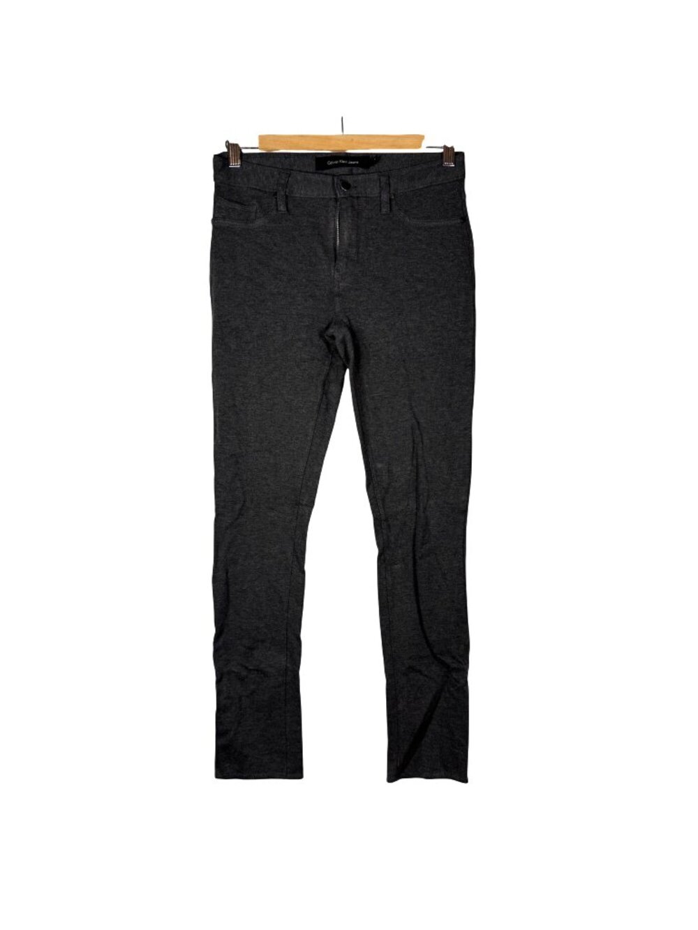 Calvin Klein Jeans 6 Black Rayon Stretch Skinny Pants Minimalist Clean Girl